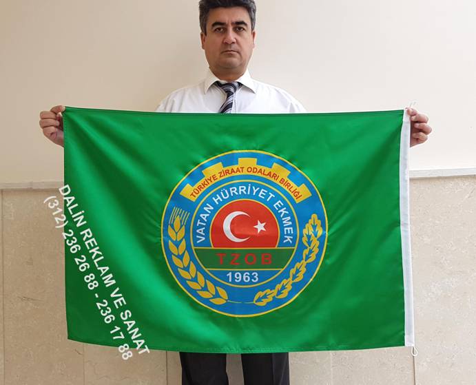 TZOB Z�RAAT ODASI LOGOLU G�NDER KR�STAL SATEN FLAMA