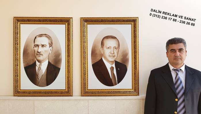 MAKAM ODASI RESM� ATAT�RK TABLOSU VE RTE 8201 EL�PSL� S�YAH BEYAZ