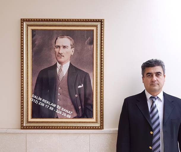 MAKAM ODASI ATAT�RK RESM� TABLOSU PASPARTOLU �ER�EVE DL 8083