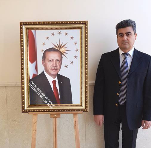 MAKAM ODASI CUMHURBA�KANI RECEP TAYY�P ERDO�AN RESM� TABLOSU �ER�EVE MODEL�  DL 8083