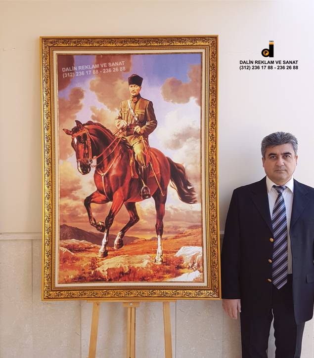 MAKAM ODASI ATAT�RK TABLOSU PANOSU  ATARES�M 13 �ER�EVE MODEL� 7641