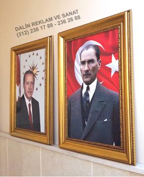 MAKAM ODASI ATAT�RK TABLOSU 80 65 CM �ER�EVE DL 9305 ATARES�M 6 DETAYLI G�R�N�M2