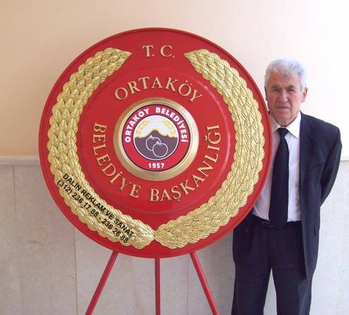 BELED�YE �ELENK KABARTMA 100 CM  KIRMIZI