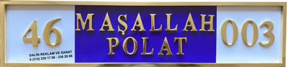 �ZEL TAHS�SL� OTO PLAKASI