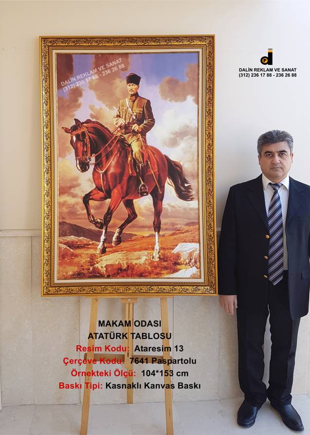 MAKAM ODASI ATAT�RK TABLOSU ATARES�M 13 �ER�EVE MODEL� 7641