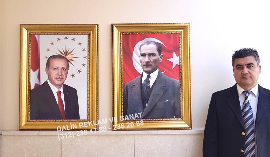 MAKAM ODASI ATAT�RK TABLOSU 80 65 CM �ER�EVE DL 9305 ATARES�M 6 2