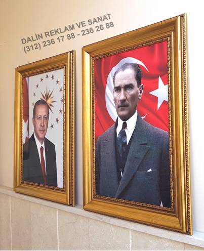 MAKAM ODASI ATAT�RK TABLOSU 80 65 CM �ER�EVE DL 9305 ATARES�M 6 DETAYLI G�R�N�M2