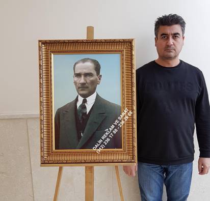 MUSTAFA KEMAL ATAT�RK RESM� TABLOSU 50 70 CM